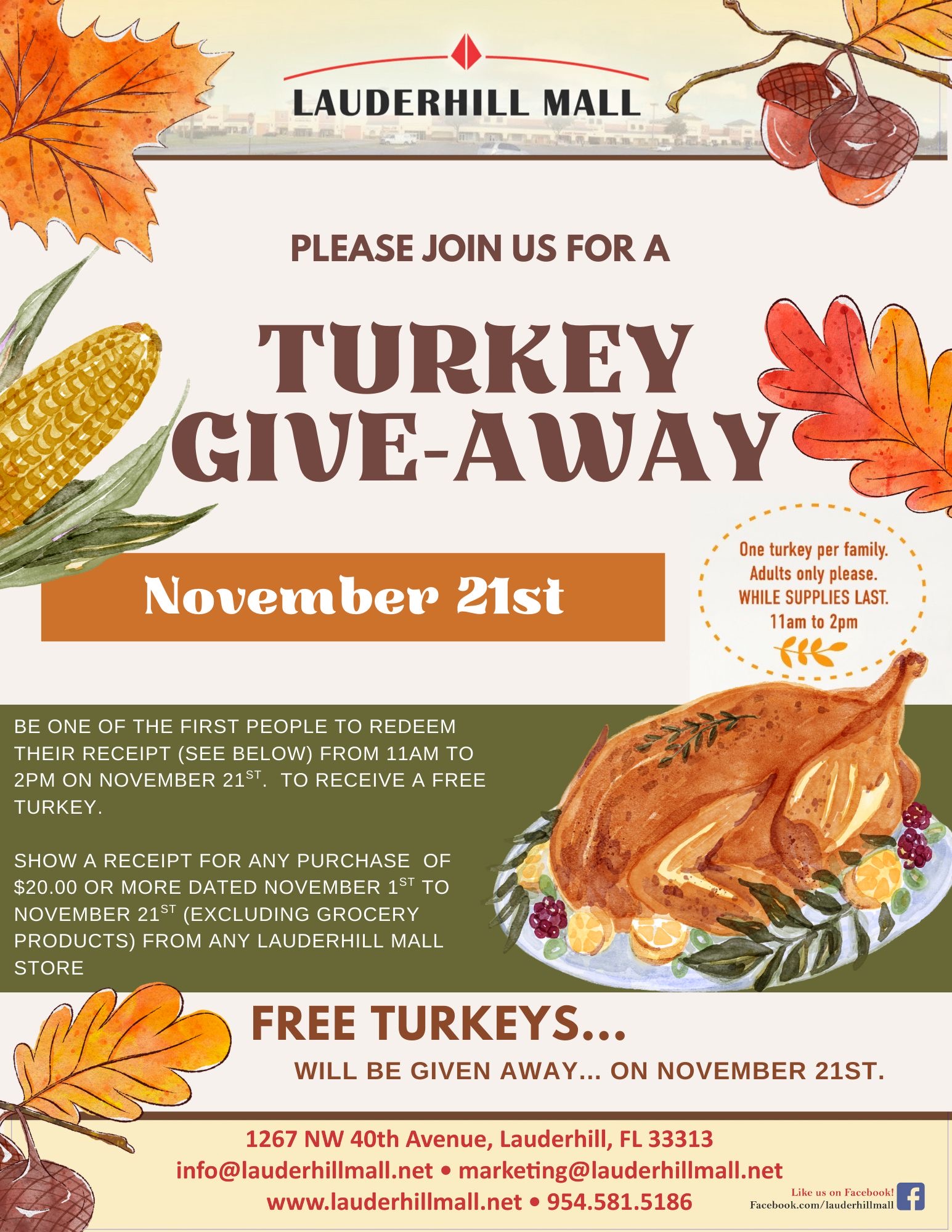 Thanksgiving Turkey Giveaway 2025
