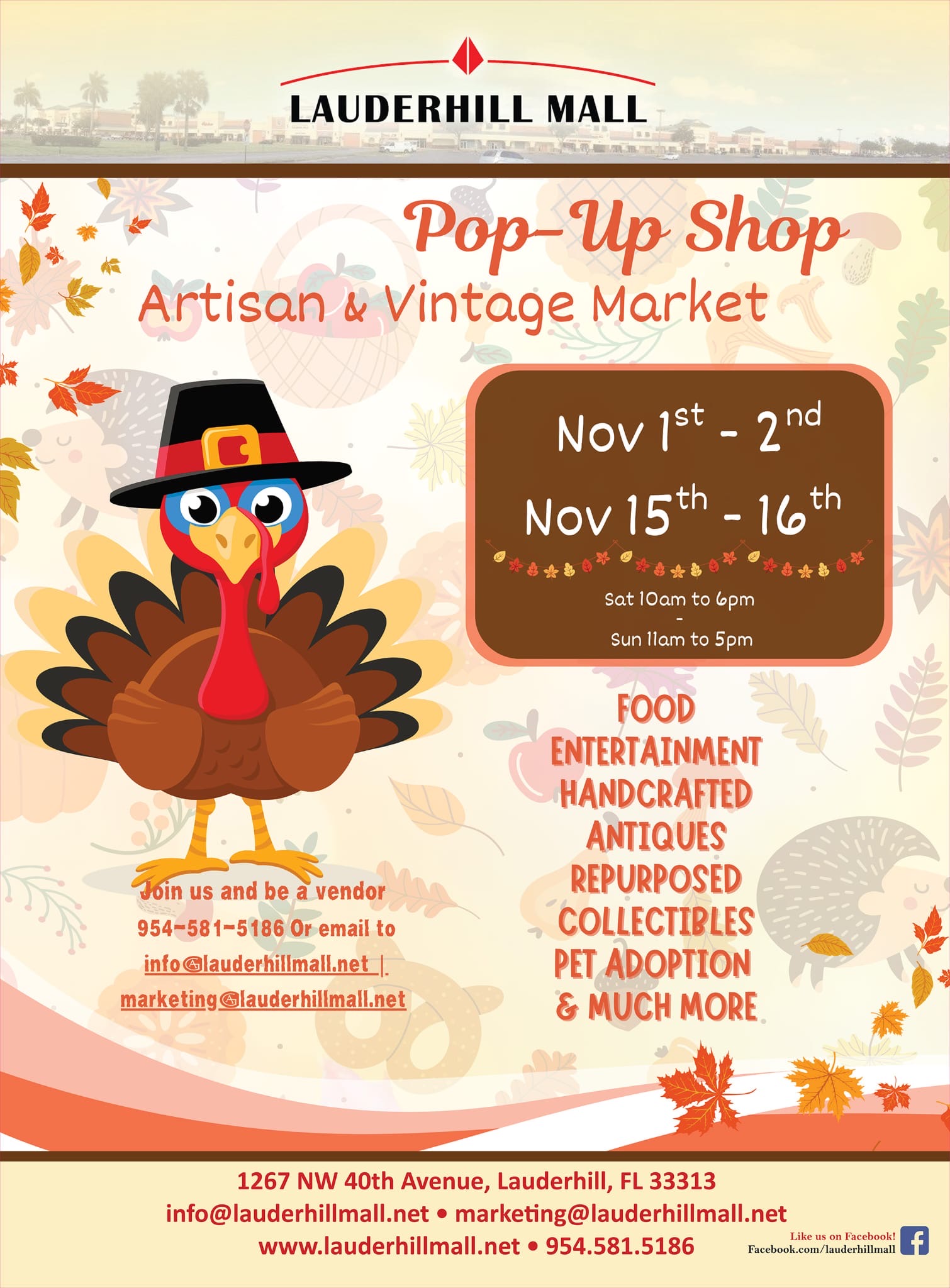 November Pop-Up Shop: Artisan & Vintage Market at Lauderhill Mall