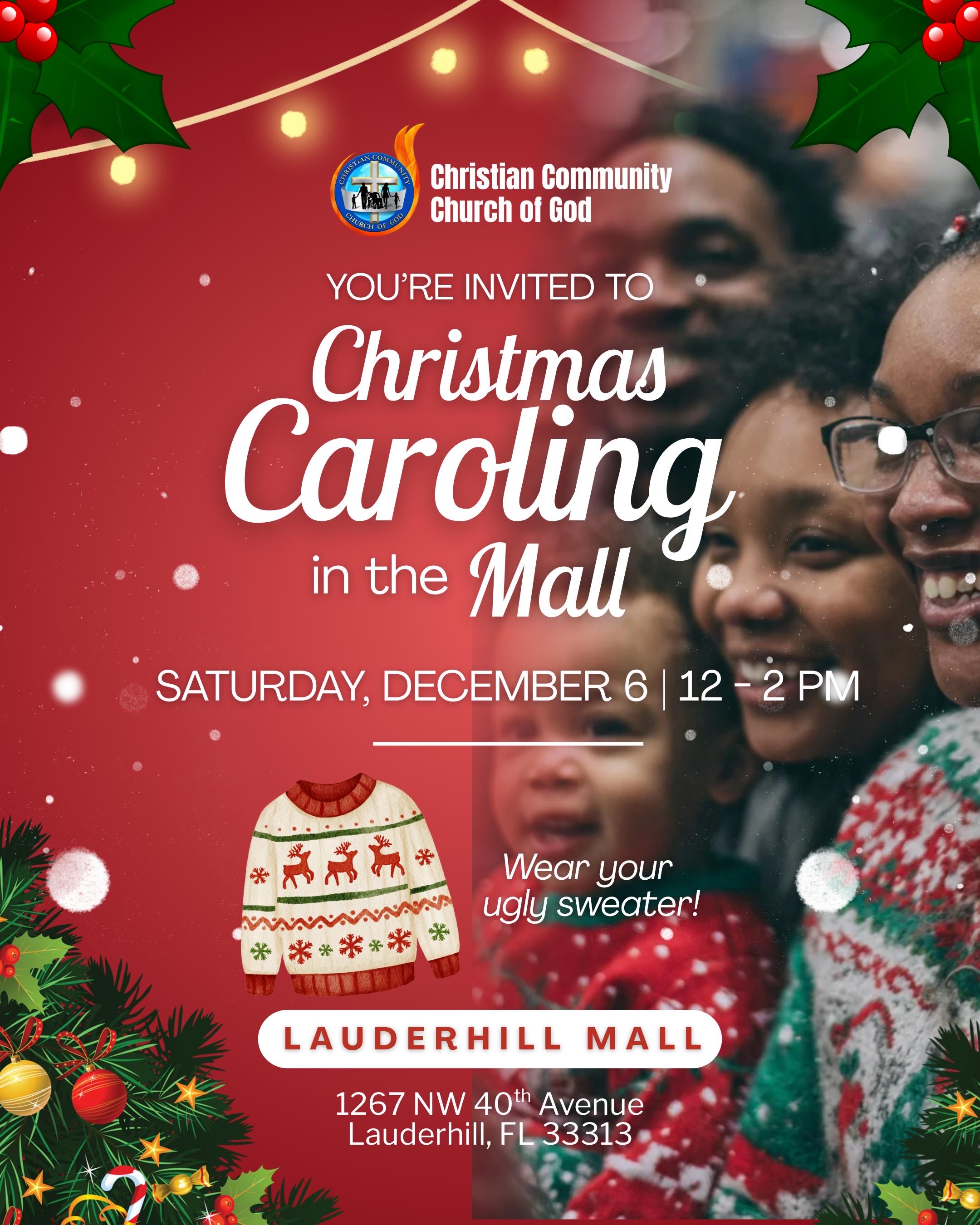You’re invited to Christmas Caroling