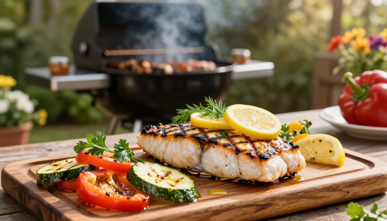 Seafood on the grill