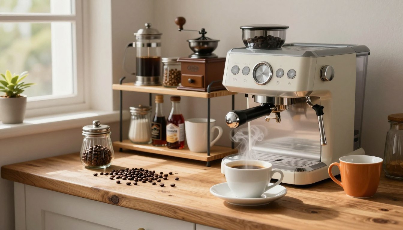 coffee station at home (coffee kit)
